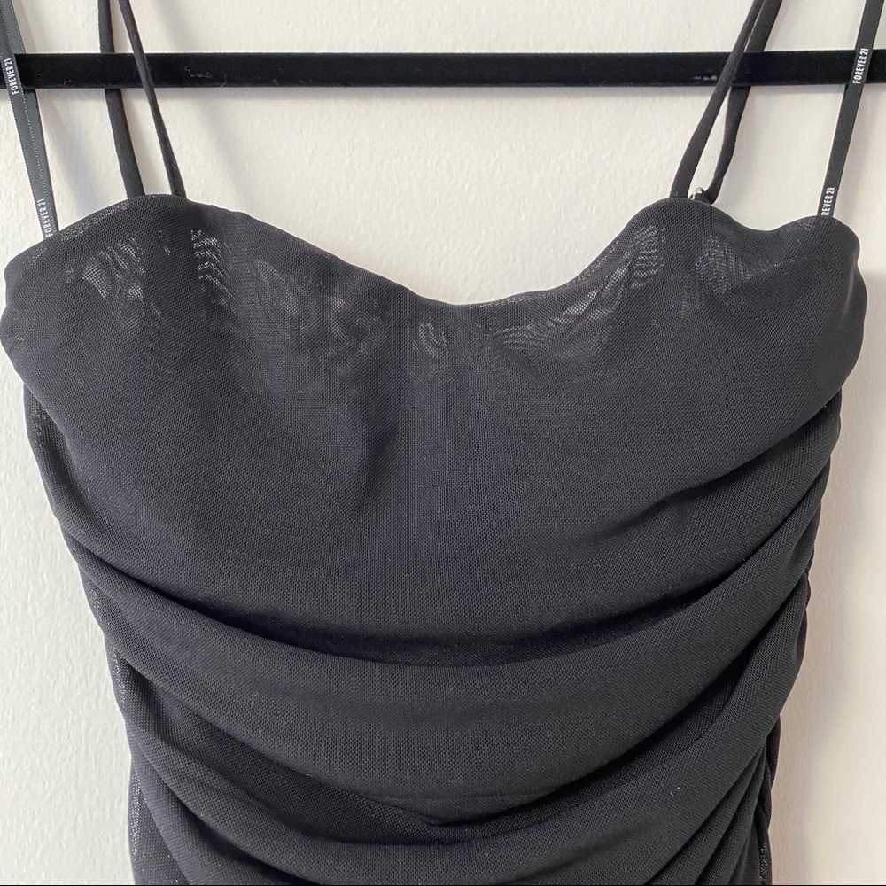 🚫SOLD🚫 🖤Forever 21🖤 Mesh Ruching Bustier - Picture 3 of 8